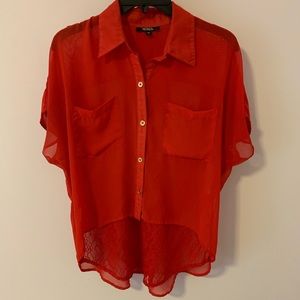 XOXO Red Sheer Blouse